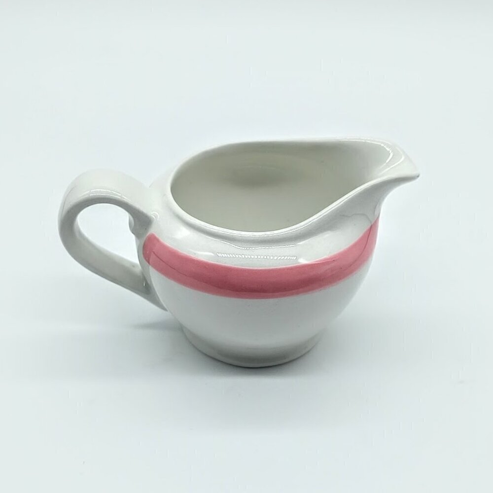Arabia Finland Ribbons Pink Mini Covered Sugar Bowl & Creamer Pitcher Set - Picture 6 of 8